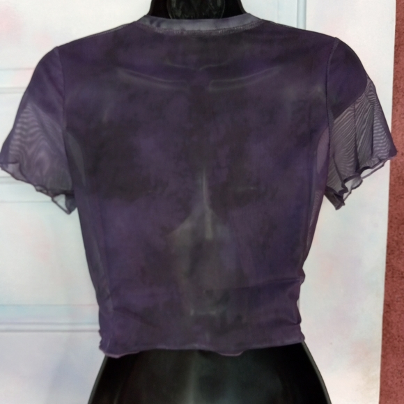 ⭐️Sheer Mesh gothic fairy grunge fairycore crop top! Nwt! SOLD OUT ONLINE! 🧚‍♂️ - Picture 5 of 6